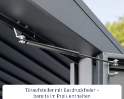 EcoStar Gerätehaus Elegant-P Typ 2 taubenblau 247,9 x 283,4 x 232,3 cm