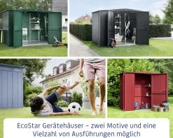 EcoStar Gerätehaus Trend-P Typ 3 graualuminium 312,7 x 283,4 x 232,3 cm