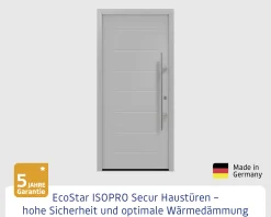 EcoStar Haustür ISOPRO Secur IPS 015 RC2 weißaluminium 110 x 210 cm
