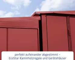 Ecostar Kaminholzregal Elegant-V Typ 1, purpurrot, mit Verstrebung