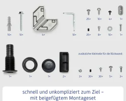 Ecostar Kaminholzregal Elegant-V Typ 1, taubenblau, mit Verstrebung