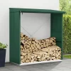 Ecostar Kaminholzregal Elegant-V Typ 2, moosgrün, mit Verstrebung