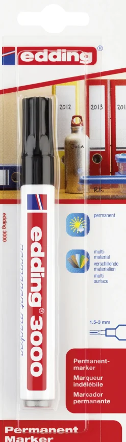 edding 3000 permanent marker schwarz 1,5 - 3 mm