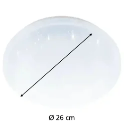 Eglo LED Deckenleuchte Pogliola-E weiß Ø 26 cm mit Kristalleffekt