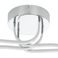 Eglo LED Deckenleuchte Roncade chrom 108,5 x 16 cm warmweiß