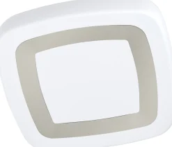Eglo LED Deckenleuchte Ruidera weiß silber 48 x 48 cm