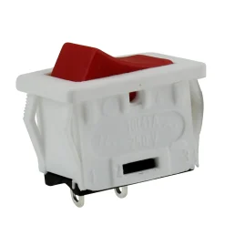Einbau-Wippschalter 1p 250V 10A weiß/rot