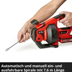 Einhell Akku-Rohrreiniger TE-DA 18/760 Li Solo 18 V