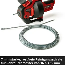 Einhell Akku-Rohrreiniger TE-DA 18/760 Li Solo 18 V