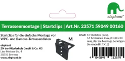 elephant Start-/Endclip-Set schwarz inkl. Schrauben 16 Stück