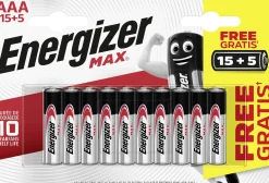 Energizer Alkaline Max Battgerie Micro AAA 1,5 V, 15 + 5 Pack
