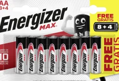 Energizer Max Alkaline Batterie Mignon AA 1,5 V, 8 + 4er Pack