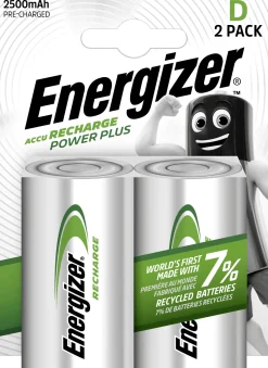 Energizer NiMH Akku Power Plus Mono D 2.500 mAh 2er Pack