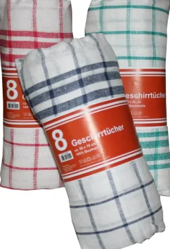 8er Pack Geschirrtücher 50 x 70 cm Design Karo