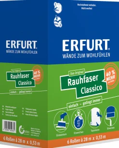 Erfurt Rauhfaser Classico Jubiläumsrolle weiß 0,53 X 28 m