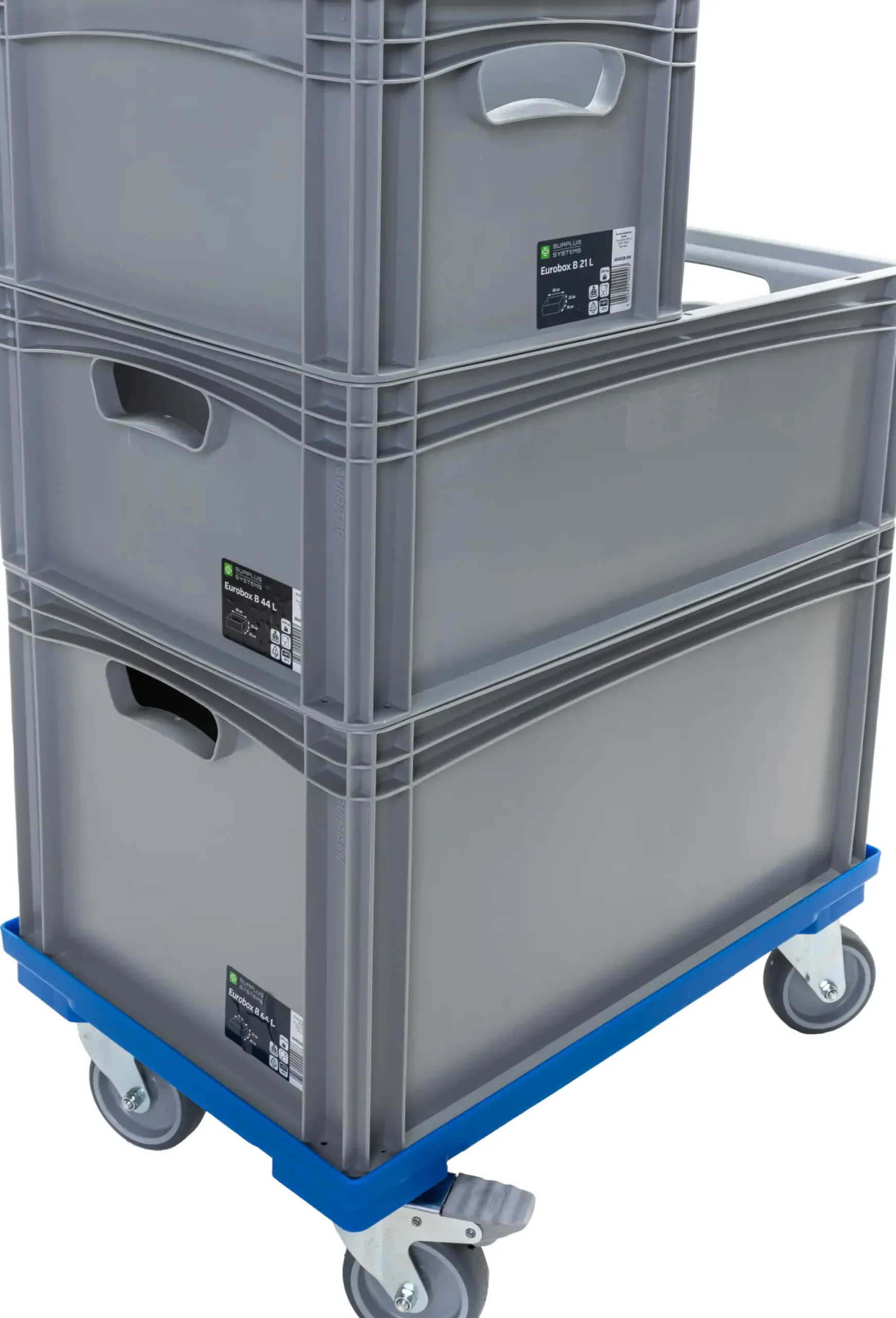 Eurobox 60 x 40 x 32 cm, 62 L, durchbrochen, grau