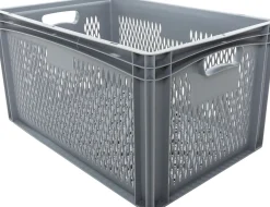 Eurobox 60 x 40 x 32 cm, 62 L, durchbrochen, grau