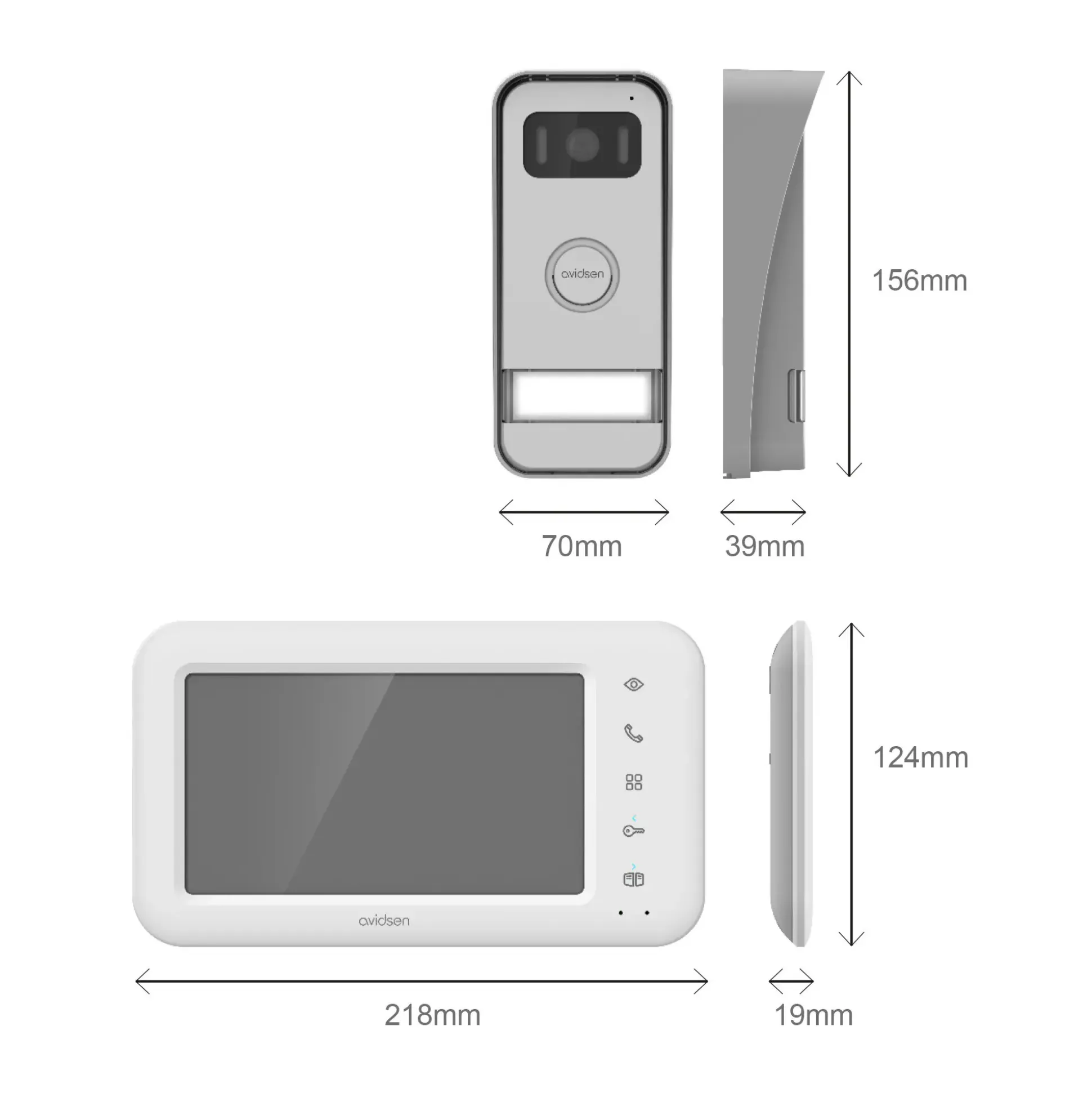 Extel Türsprechanlage Elia Smart 2 7 Zoll-Touchscreen, 2 Draht-Technik