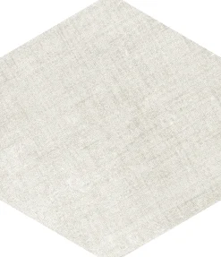Feinsteinzeug Hexagon Fabric Ivory 21,5 x 25 cm beige
