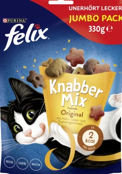 Felix KnabberMix Katzensnack Original mit Huhn, Leber & Truthahn 330 g