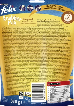 Felix KnabberMix Katzensnack Original mit Huhn, Leber & Truthahn 330 g