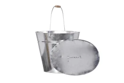 FireFix Ascheeimer oval mit Deckel Höhe: 36 cm, 22 Liter