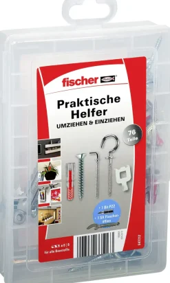 Fischer Sortimentskasten Praktische Helfer Umziehen & Einziehen - 76 Stück