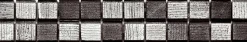 Fliesenbordüre Glas 5 x 30 cm silver-schwarz Steingröße: ca. 2,3 x 2,3 cm
