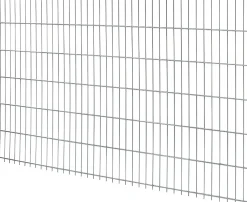 Floraworld Doppelstabmatte-Zaun Comfort 201 x 123 cm feuerverzinkt