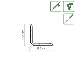 FN Neuhofer Knickwinkelleiste 500 cm 18,5 x 18,5 mm weiß