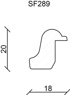FN Neuhofer Profilleiste SF289 2400 x 18 x 20 mm Fichte/Kiefer