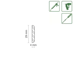 FN Neuhofer Tapetenleiste 100 cm 29 x 4 mm Fichte oder Kiefer