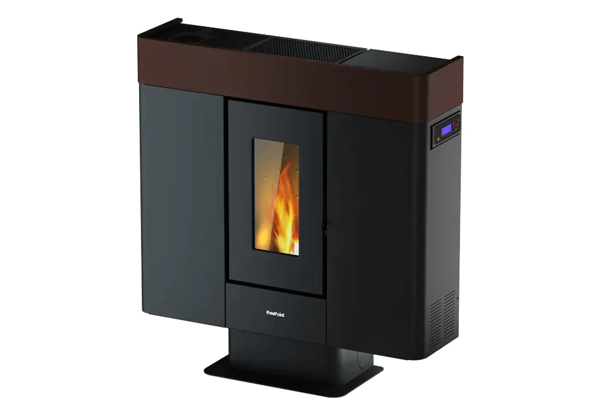 FreePoint Pelletofen MOON Stahl10 kWschwarz-braun