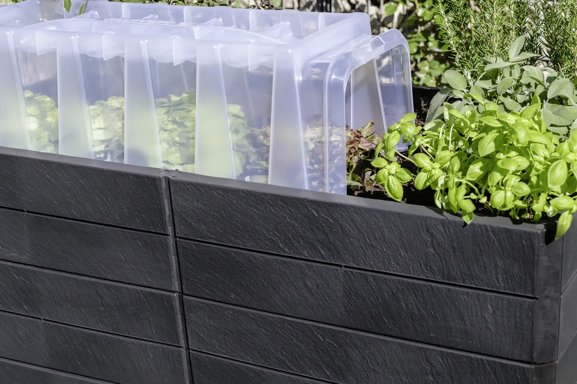 Garantia Hochbeet Ergo Quadro 2L Stone
