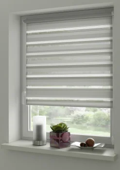 Gardinia EasyFix Doppelrollo grau 75 x 150 cm