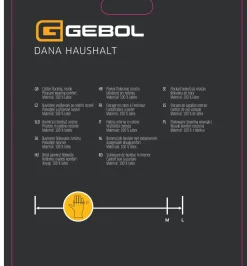 Gebol Handschuh Dana Haushalt 2 Paar Packung