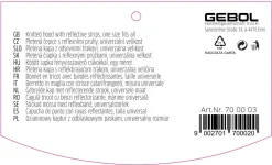 Gebol Mütze mit Reflektionsstreifen schwarz