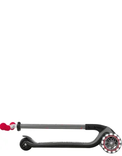Globber Scooter für Kinder mit Leuchtrollen Master Lights schwarz/rot