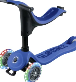 Globber Scooter 3in1 Junior Go-Up Sporty Lights dunkelblau mit Leuchtrollen