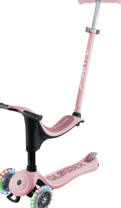 Globber Scooter 3in1 Junior Go-Up Sporty Lights pastellrosa mit Leuchtrollen