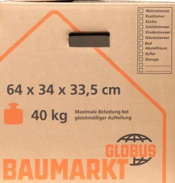Globus Umzugskarton Profi XL Innenmaß: 64 x 34 x 33,5 cm