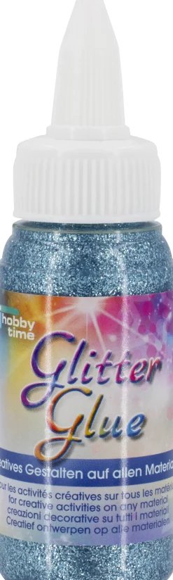 Glorex Glitterglue Flasche Dosierverschluss hellblau 60 ml