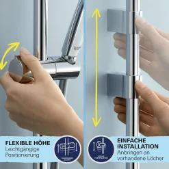 Grohe Brausestange 3 Strahlarten Vitalio Start 110 chrom 60 cm