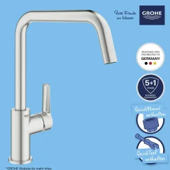 Grohe Quickfix Küchenarmatur Start supersteel