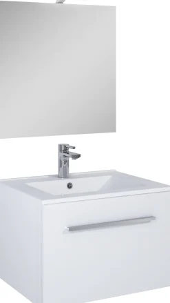 Gäste WC Möbel Set Freiburg weiß hochglanz 60 cm