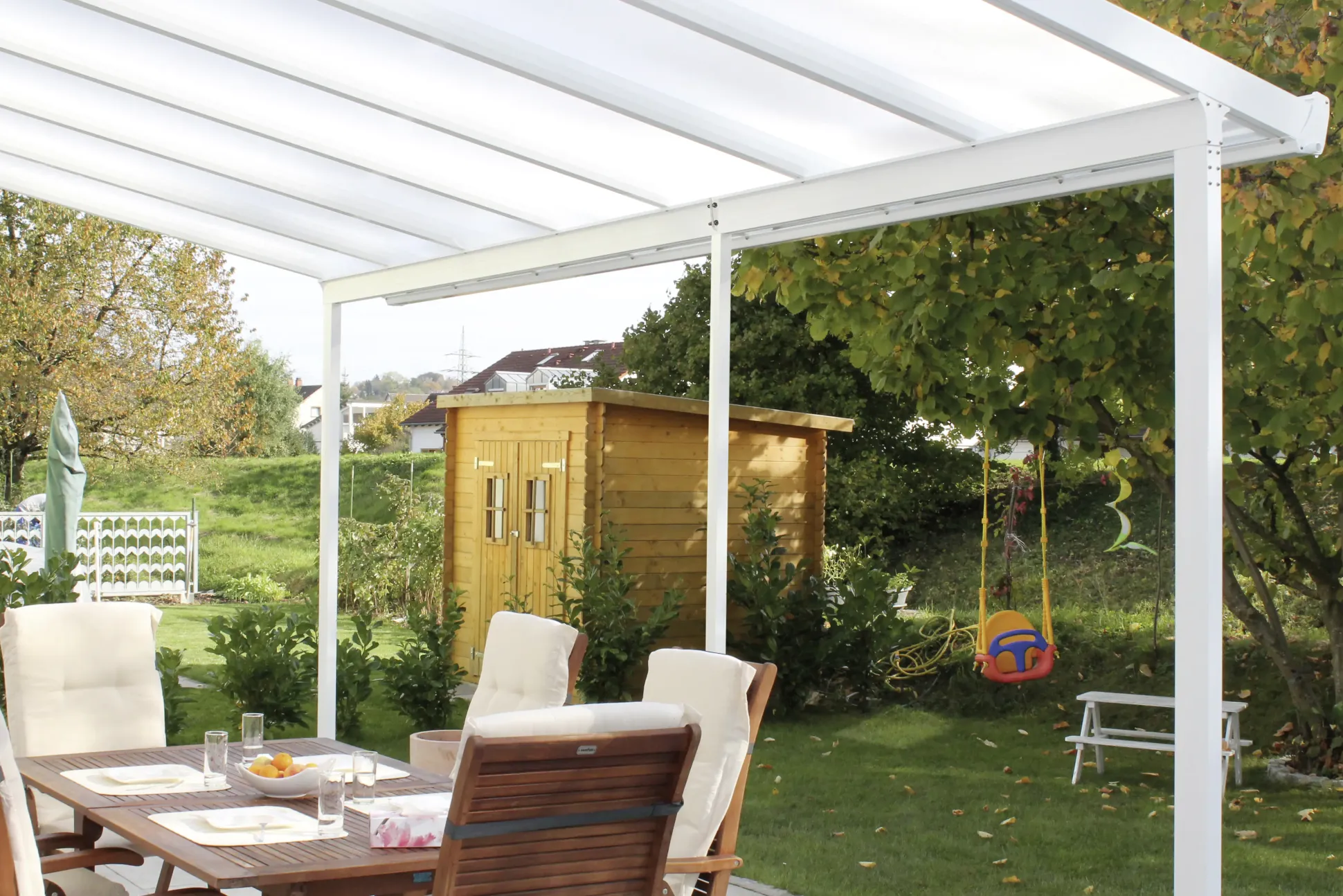 Gutta Terrassenüberdachung Basic 546x306cm weiß