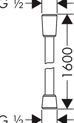 Hansgrohe Brauseschlauch Isiflex 1,6 m mattschwarz