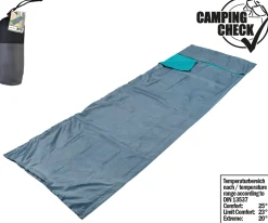 Happy People Reiseschlafsack Polyester 220 x 70 cm, grau türkis