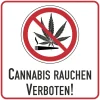 Hermann Schütz Aufkleber Cannabis rauchen verboten