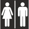Hermann Schütz Aufkleber Toiletten-Schild 200x140mm